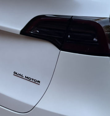 Customer photo review of DUAL MOTOR EMBLEM TESLA (5 COLOR OPTIONS)