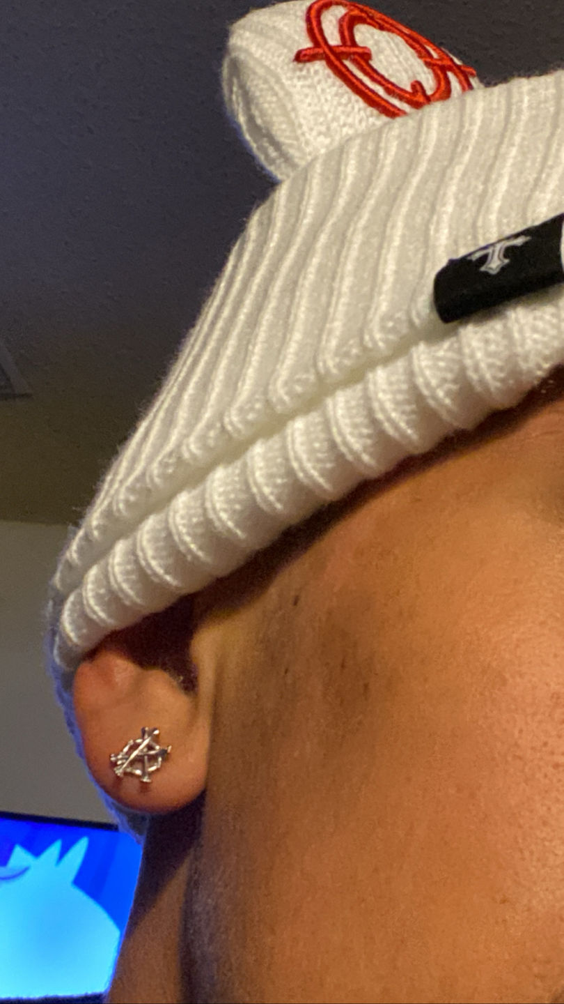 Customer photo review of ANARCHY BONE EARRING