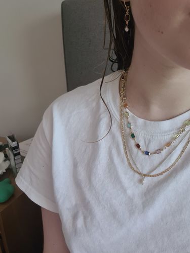 Customer photo review of Gem Linked Necklace