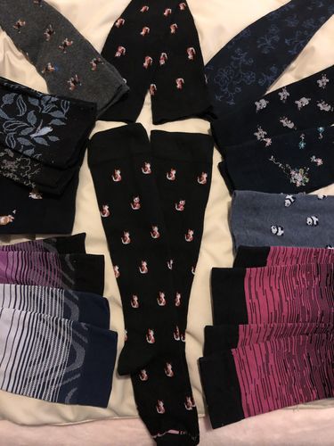 Customer photo review of Cats | Knee-High Compression Socks For Women