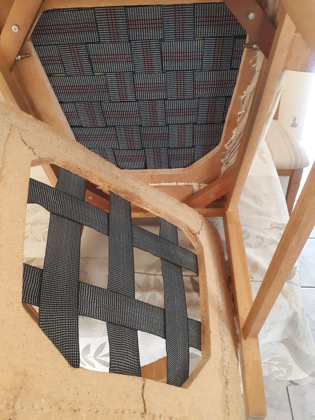 Customer photo review of Upholstery Webbing 3 Stripe (50met)