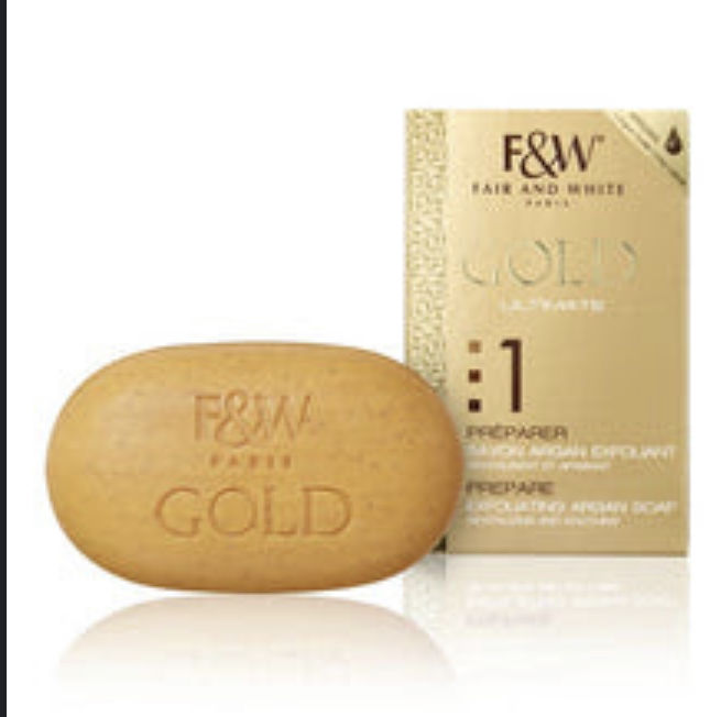 Customer photo review of Fair and White 1: Gold Argan Oil Exfoliating Soap 200g / 7oz