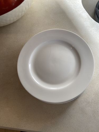 Customer photo review of White Dessert Plates - Set of 6