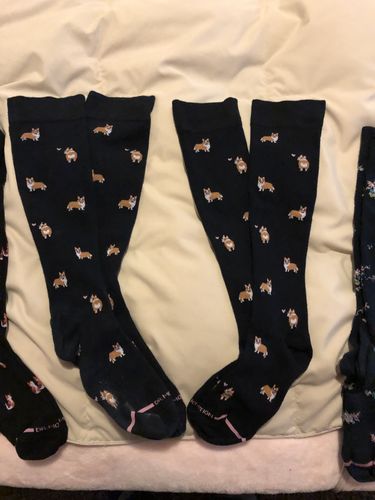 Customer photo review of Corgi Love | Knee-High Compression Socks For Women