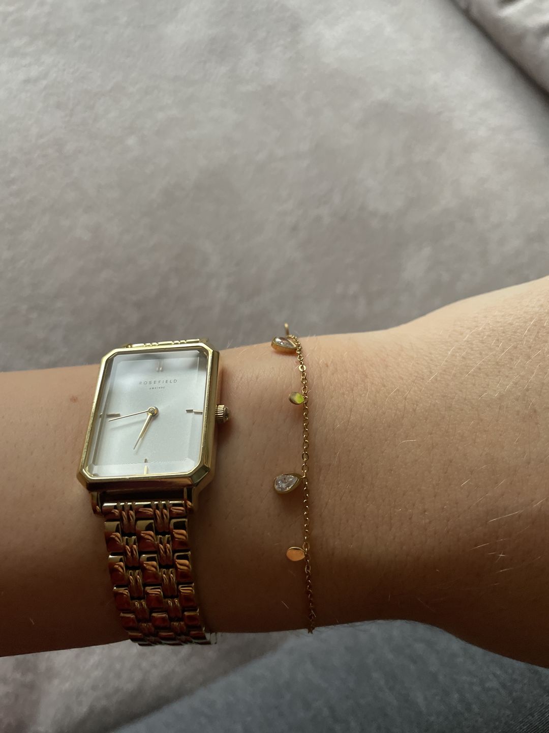 Customer photo review of Shine Drops Armband | 18K vergoldet