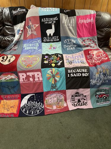 Customer photo review of Classic T-Shirt Blanket