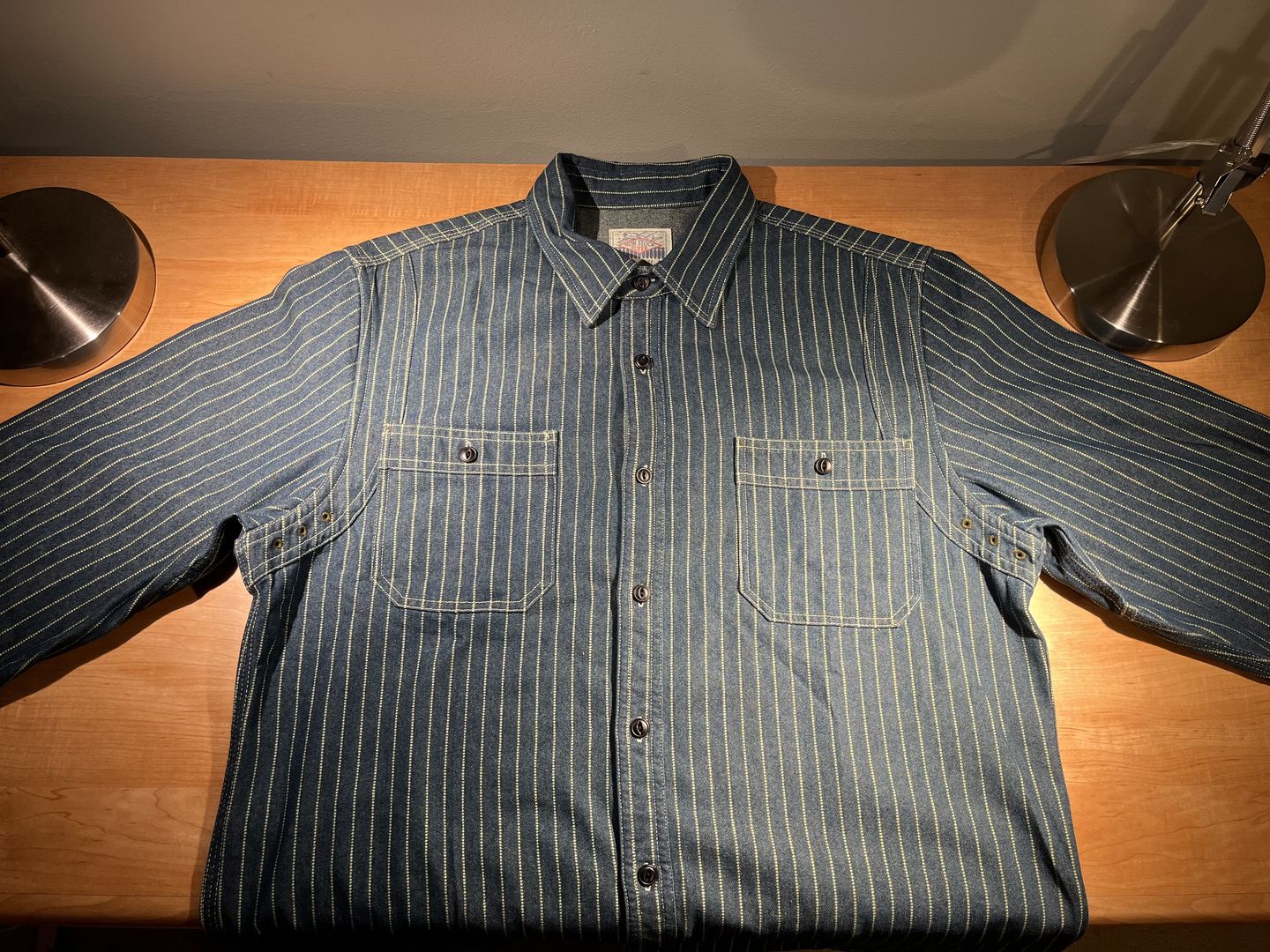 Customer photo review of 9 oz Wabash Vent Hole Work Shirt