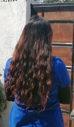 Reseña con foto de un cliente sobre Pack 3 Hennas Jamila Hair -  Cobrizo Natural y Duradero  👩🏼‍🦰