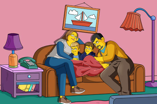 Customer photo review of Le Cadre Simpson Personnalisé