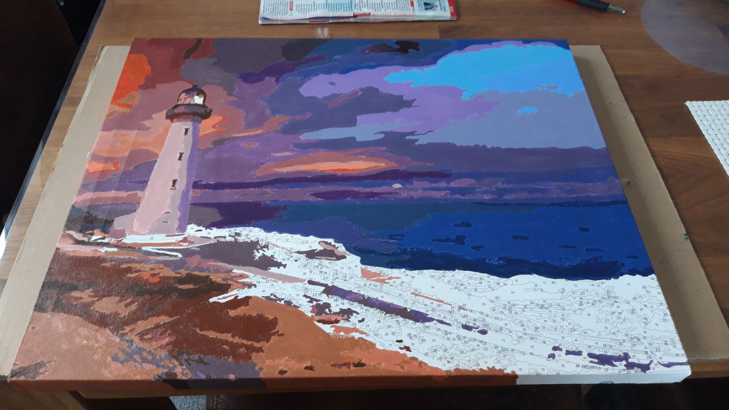 Customer photo review of Malen nach Zahlen - Leuchtturm Punkt