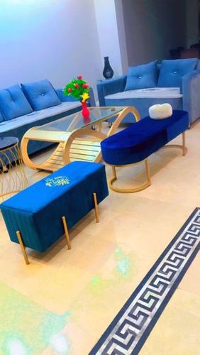 Customer photo review of 3 Seater Luxury Wooden Stool With Steel Stand -480