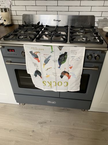 Customer photo review of Cocks Tea Towel