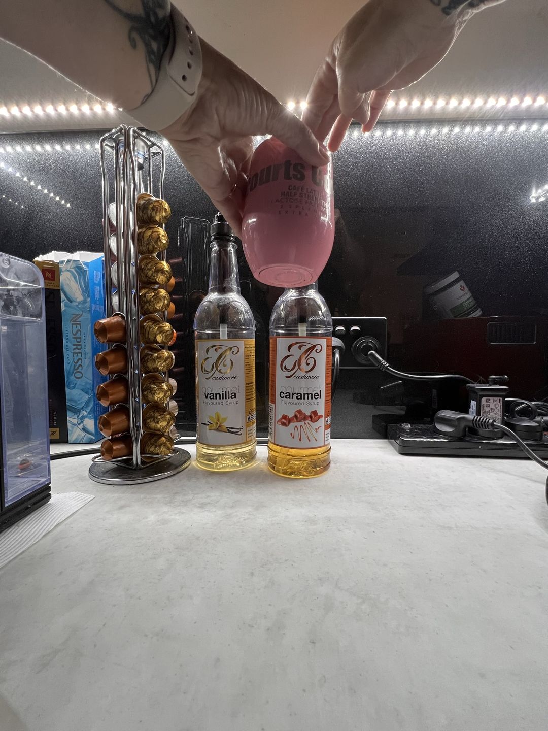 Customer photo review of Caramel Coffee Syrup
