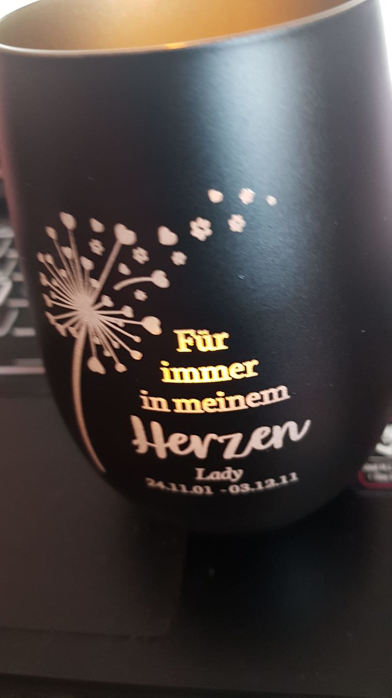 Customer photo review of Für immer im Herzen - Individuelles Trauerlicht