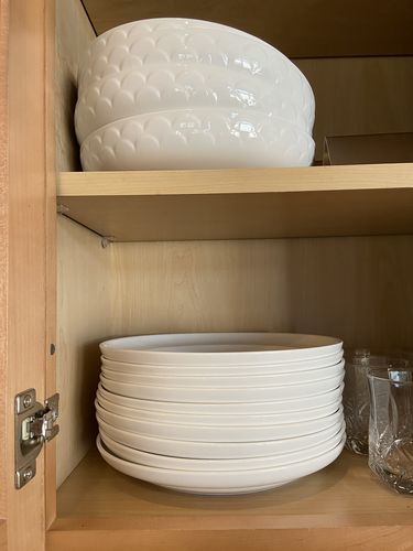 Customer photo review of White Porcelain Dinner Plates