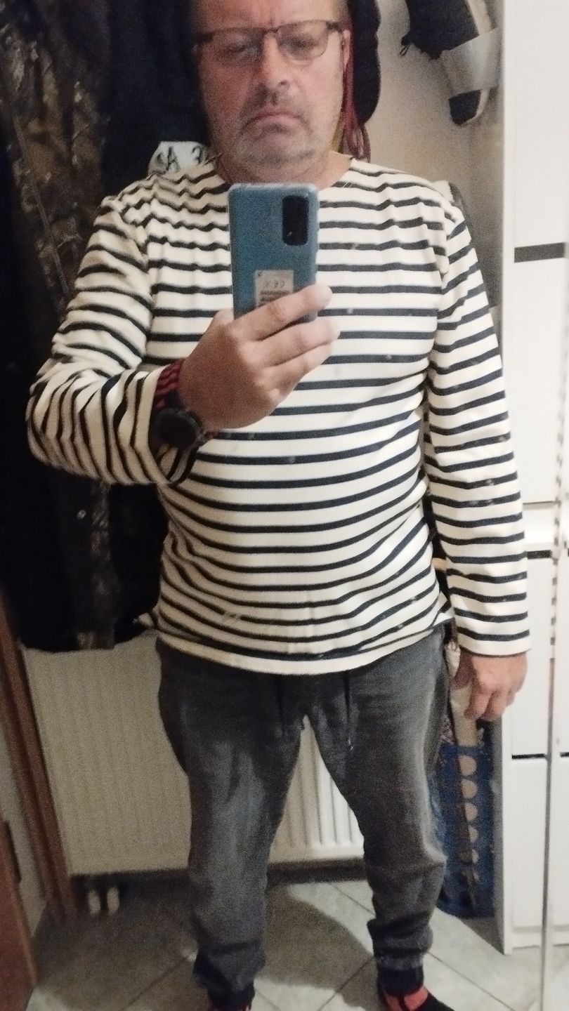 Customer photo review of Breton Stripe Long Sleeve T-Shirt