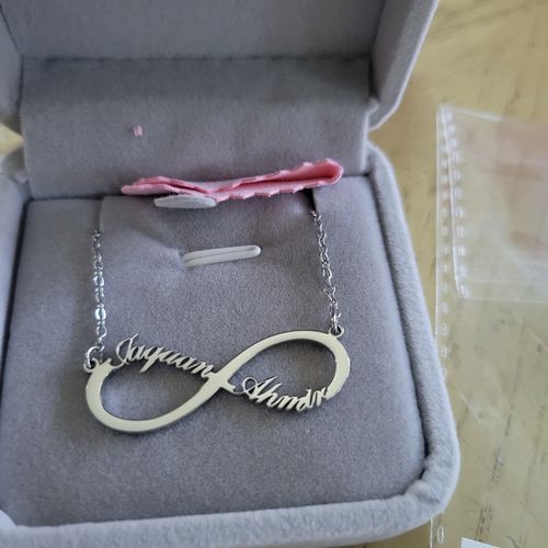 Customer photo review of Multi Name Necklaces