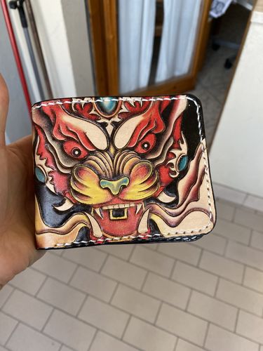 Customer photo review of Hundred Ghosts™ Irezumi Japanese Leather Wallet