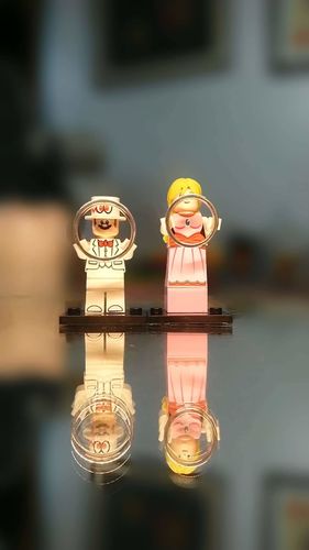 Customer photo review of Miniatura Italia Two Tone Wedding Rings