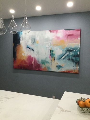 Customer photo review of 'Modern Love' Framed Canvas
