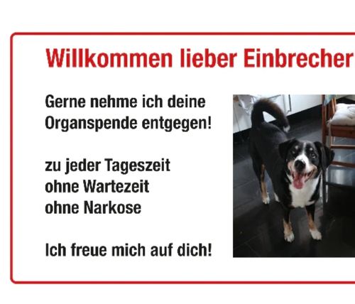 Customer photo review of Personalisierbares -Foto- Schild "Einbrecher"