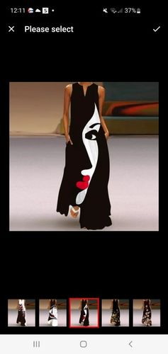 Customer photo review of Women's Printed Dresses Boho Sleeveless V-Neck Long Elegant Beach Party Maxi Dresses