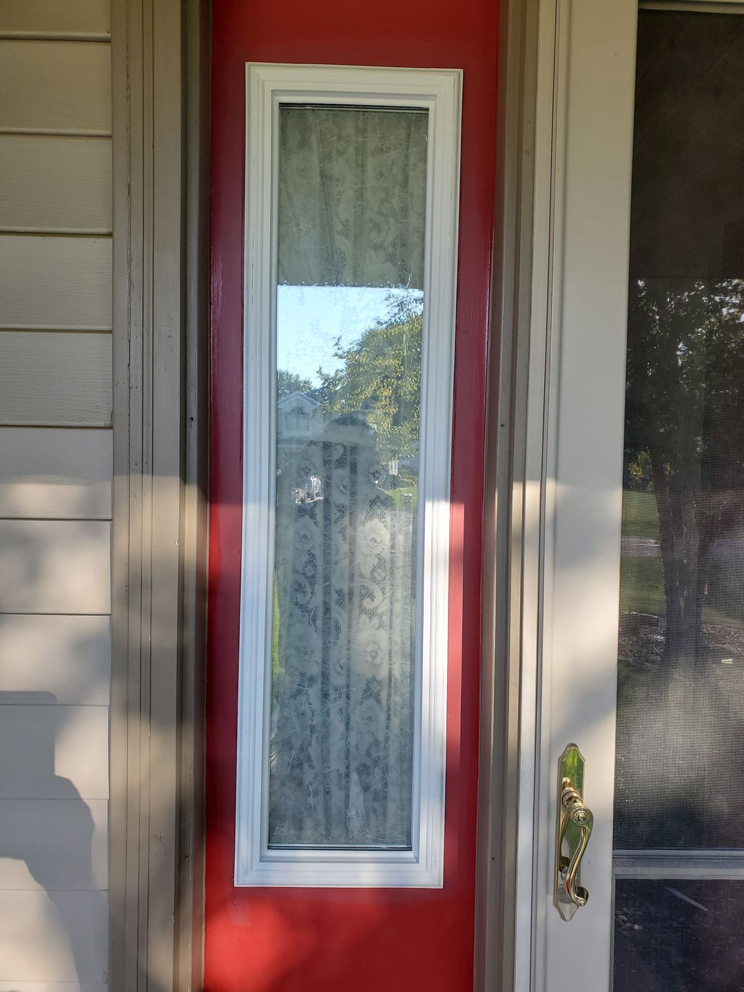 Customer photo review of Clear 1 Lite Glass and Frame Kit (Half Sidelite 10" x 38" Frame Size)
