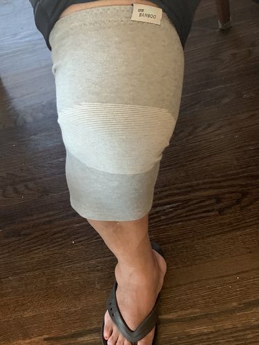 Customer photo review of Premium Bamboo Knee Sleeve (2X)