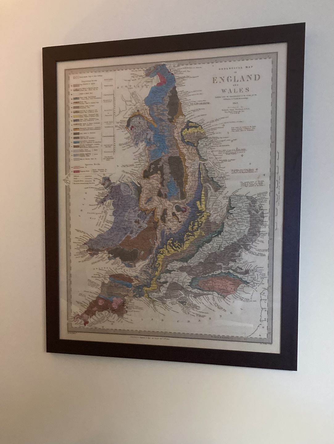 Customer photo review of Old Geological Map of England & Wales by Roderick Impey Murchison, 1843