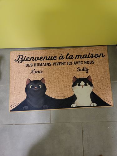 Customer photo review of Tapis Personnalisé "Bienvenue à la maison"
