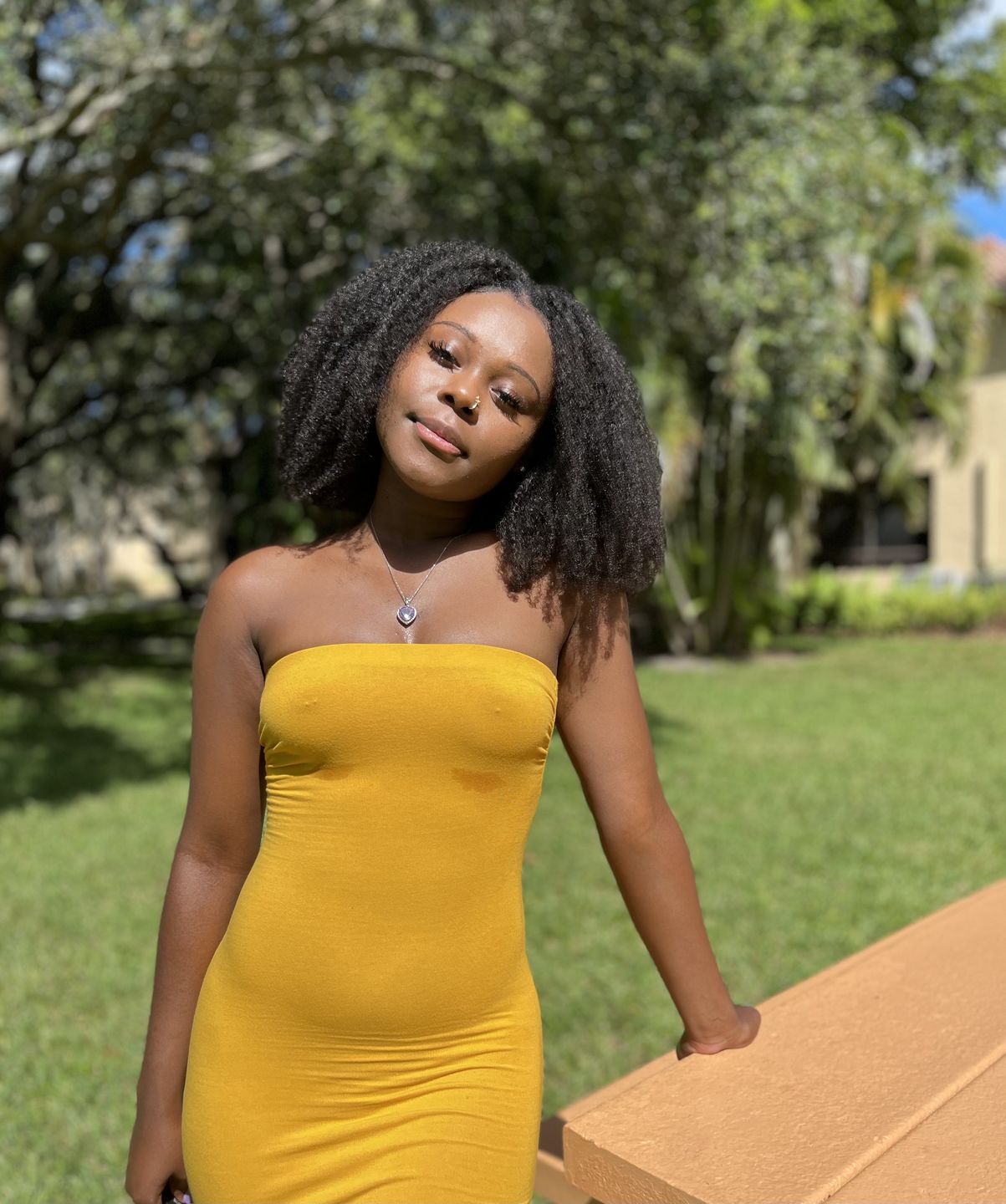 Customer photo review of Brazilian Afro Kinky Curly Texture U Part Wigs AU15