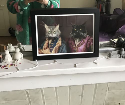 Customer photo review of The Count & The Countess  – Custom Vintage Pet Portrait