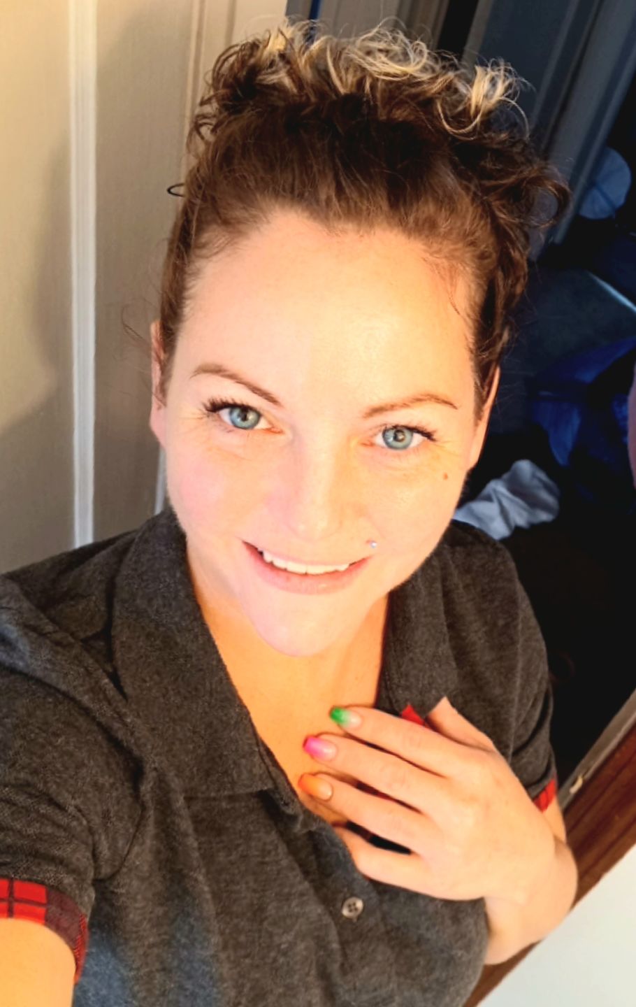 Customer photo review of New York Blue Prescription Colored Contact Lenses