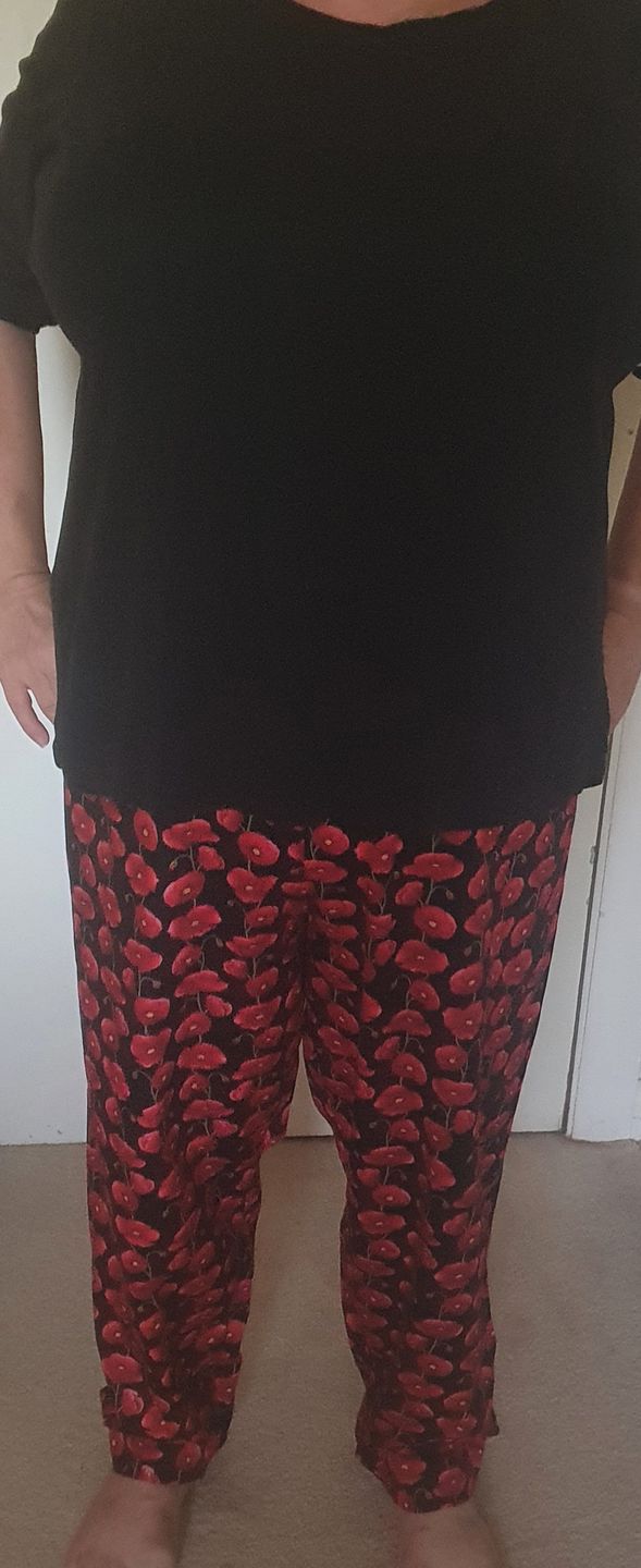 Customer photo review of Poppies Rose & Hubble Cotton Poplin Fabric