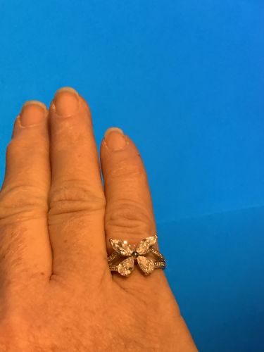Customer photo review of Louily Butterfly Design Promise Ring Gift For Her In Sterling Silver