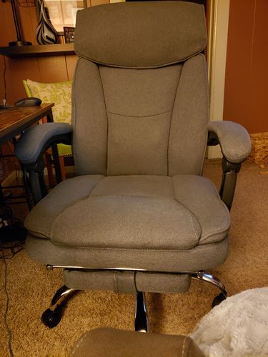 Customer photo review of Ergonomic Reclining  Massage Office Chair with Breathable Fabric Dark Gray