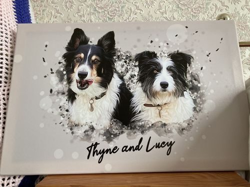 Customer photo review of Personalized Pet Art - Canvas