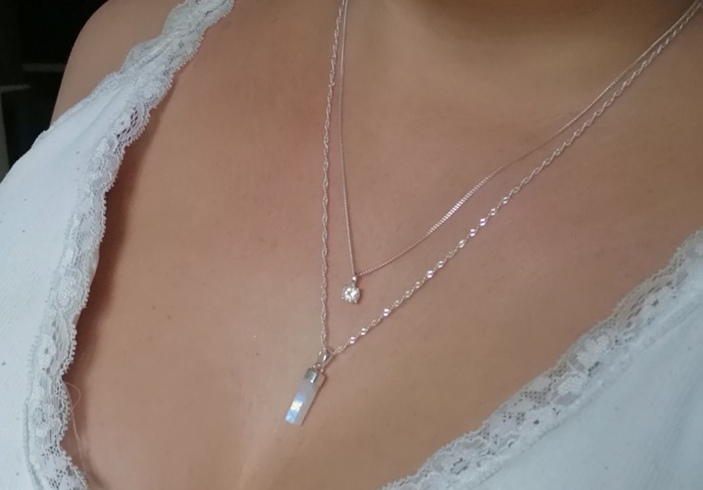 Customer photo review of Kristallspets Månsten Silver