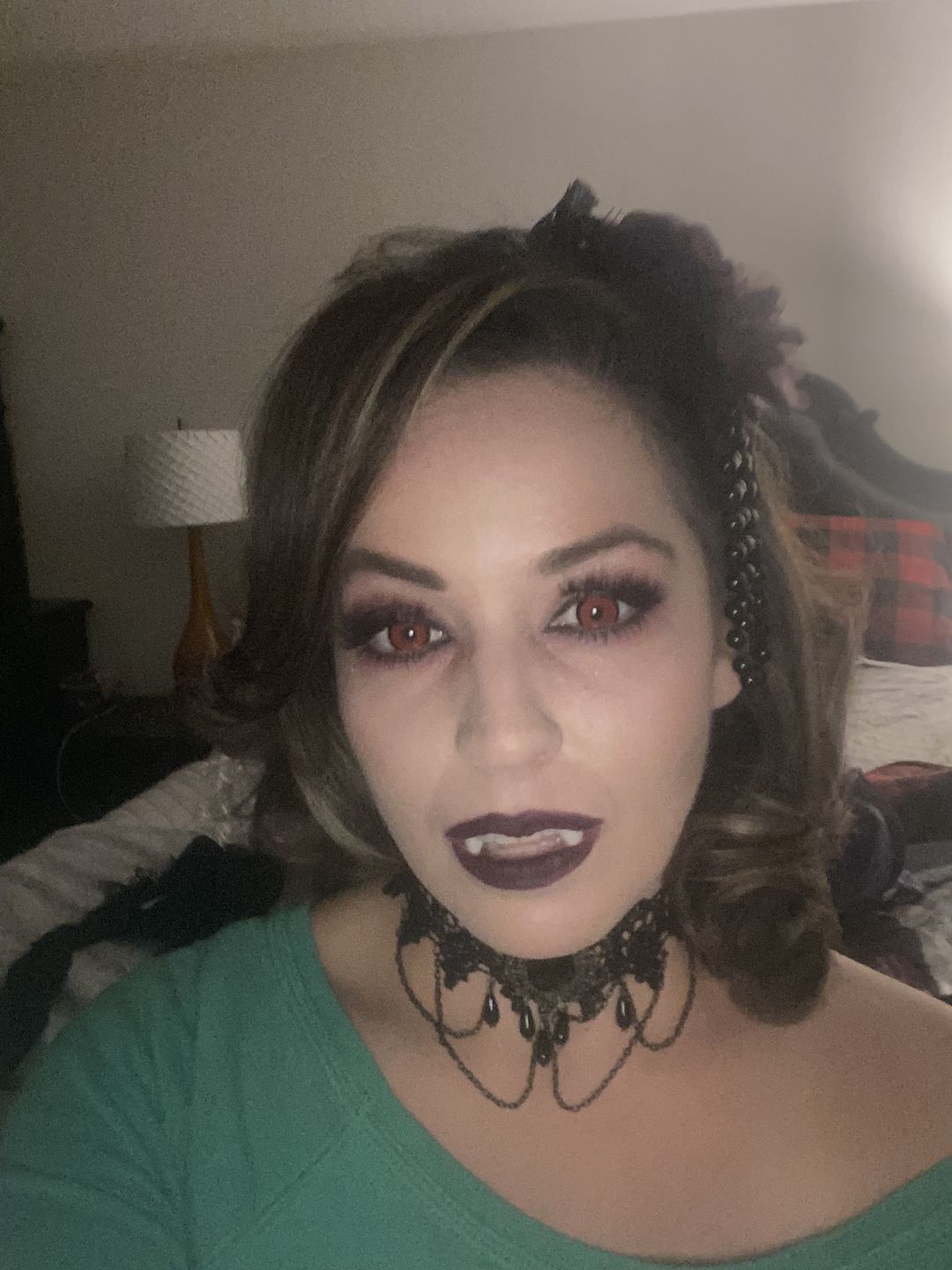 Customer photo review of PRIMAL ® Blood Eyes - Red Colored Contact Lenses