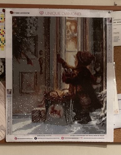 Customer photo review of 5D Diamond Painting Kind mit Weihnachtsgeschenken