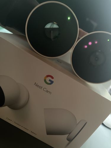 Customer photo review of Nest Cam (Battery) - Indoor and Outdoor Wireless Smart Home Security Camera - 2 Pack OCTOBER 25TH ITEM 56