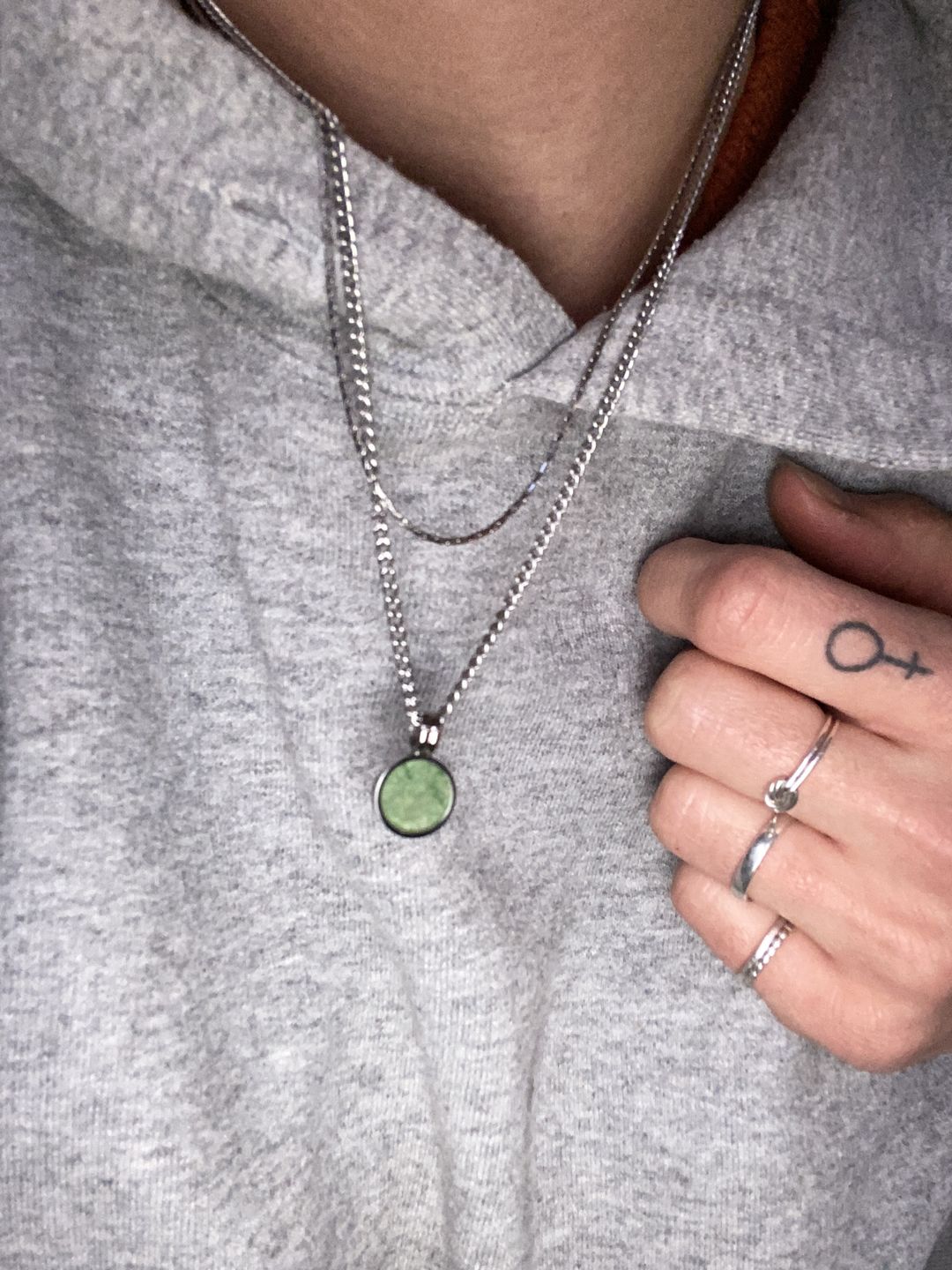 Customer photo review of Andy Necklace - Silver