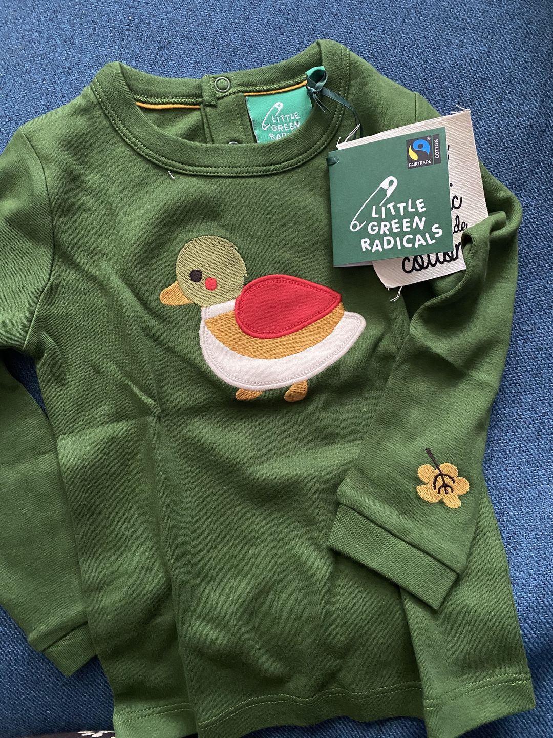 Customer photo review of Little Duck Applique Long Sleeve T-Shirt