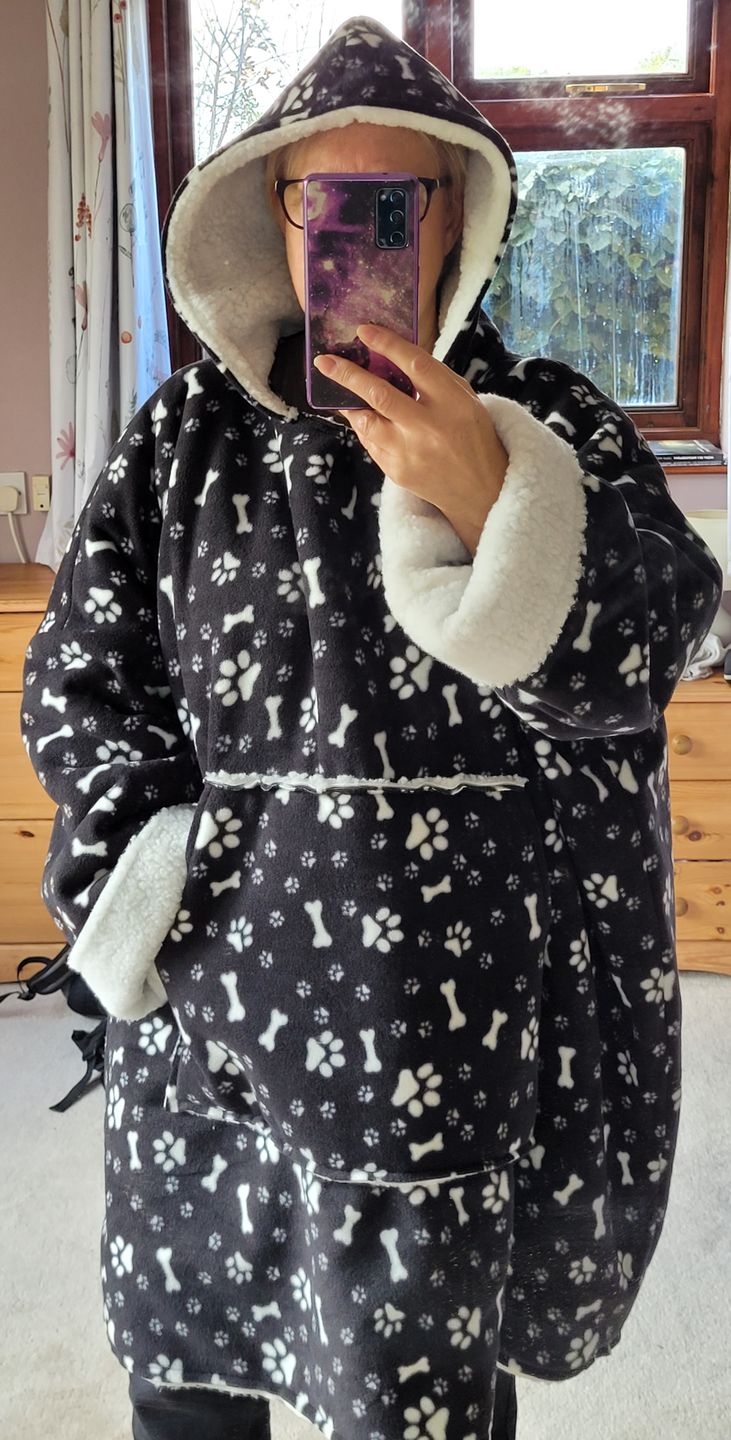 Customer photo review of Paw Print & Bones Anti Pill Polar Fleece Fabric