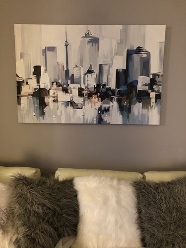 Customer photo review of 'Abstract Toronto' Framed Canvas