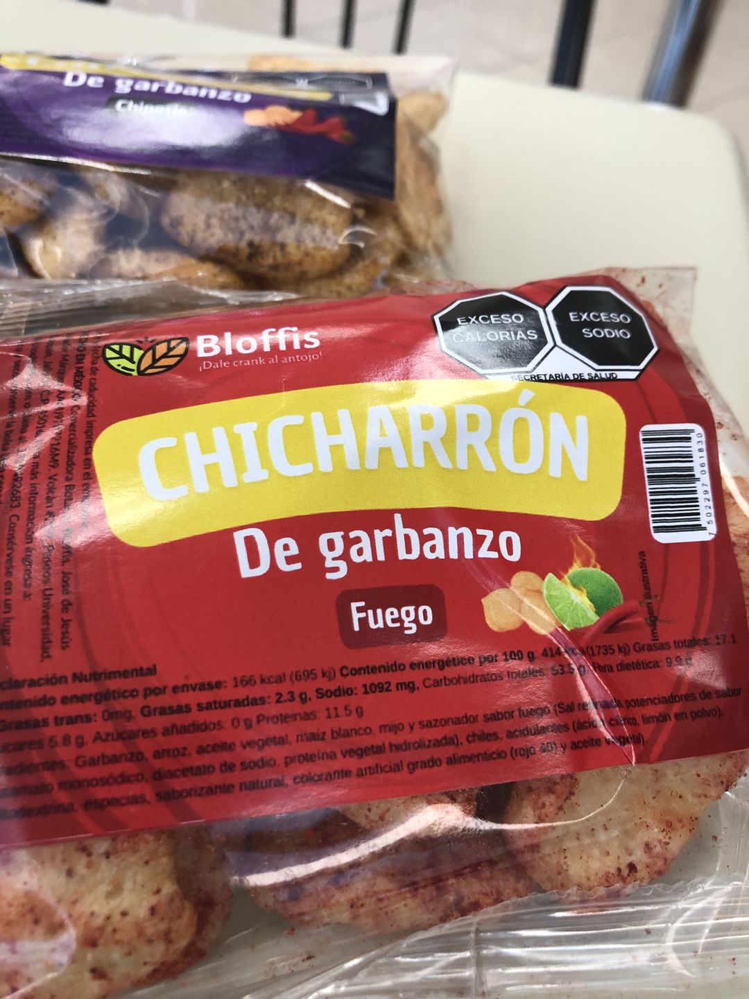 Customer photo review of Chicharrón de Garbanzo 40gr