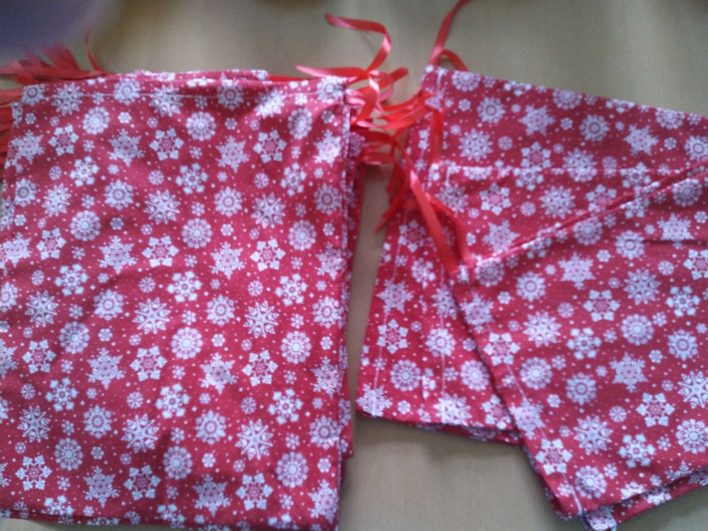 Customer photo review of All Over Snowflakes Polycotton Fabric