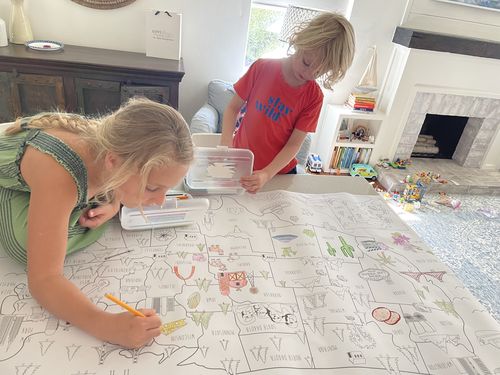 Customer photo review of USA Map Coloring Sheet