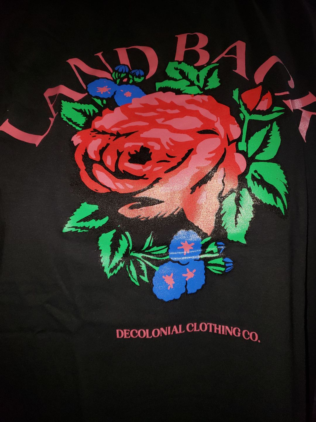 Customer photo review of Land Back Rose Tee