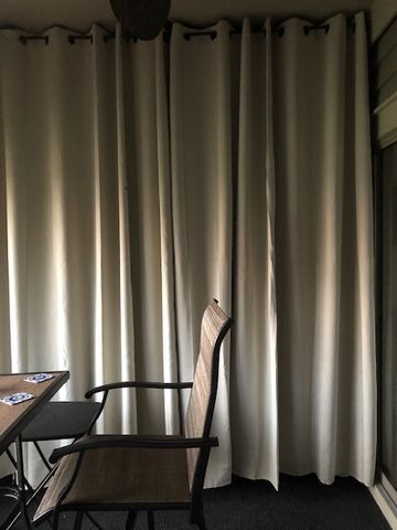 Customer photo review of Waterproof Grommet Top Patio Curtain 1 Panel